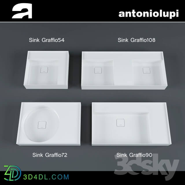 Wash basin - Antoniolupi Sinks Graffio