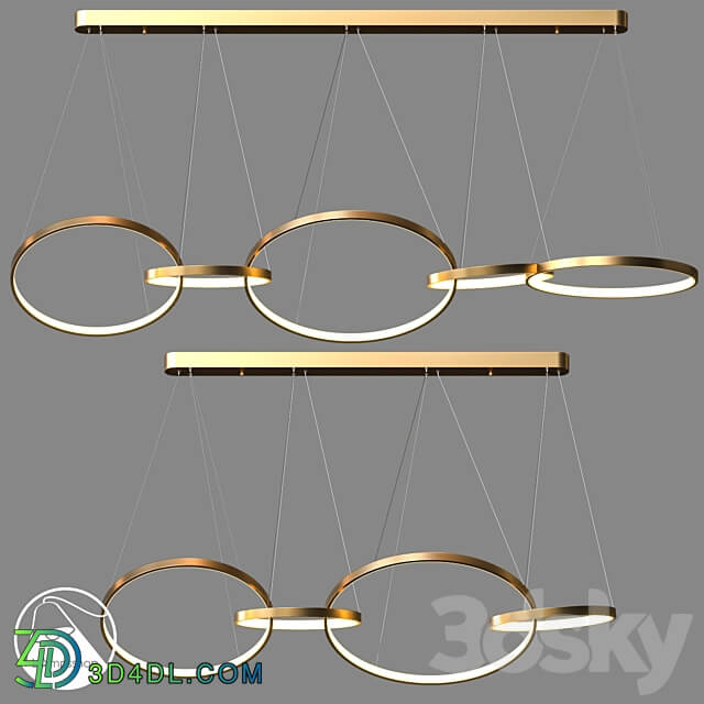 LampsShop.com L1276 Chandelier Intilligent Rings Pendant light 3D Models