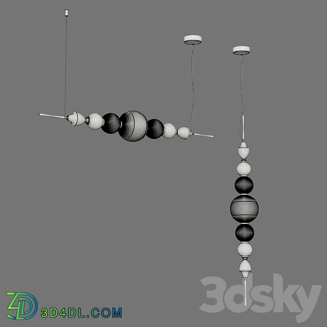 OM Suspended LED lamp Bogates 436 5 Euphoria Pendant light 3D Models