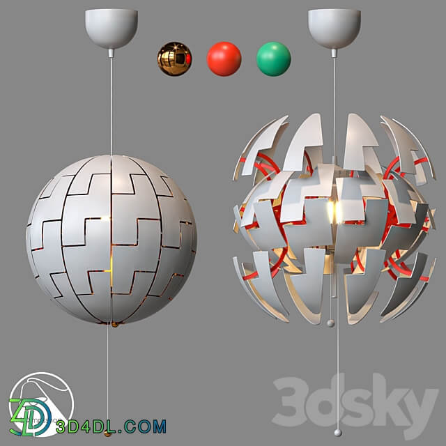 LampsShop.com L1139 Chandelier Craquelure Orb Pendant light 3D Models