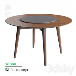 Round dining table Wilson 136 3D Models 