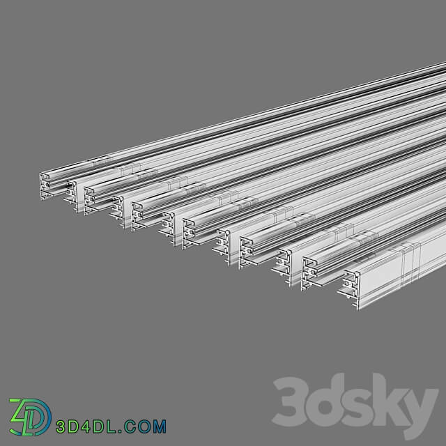 OM Overhead single phase busbar trunking Elektrostandard TRACK RAIL SURFACE Ceiling lamp 3D Models