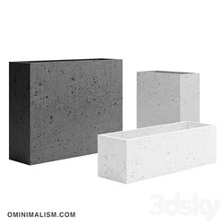 Rectangular concrete tubs Ominimalism 