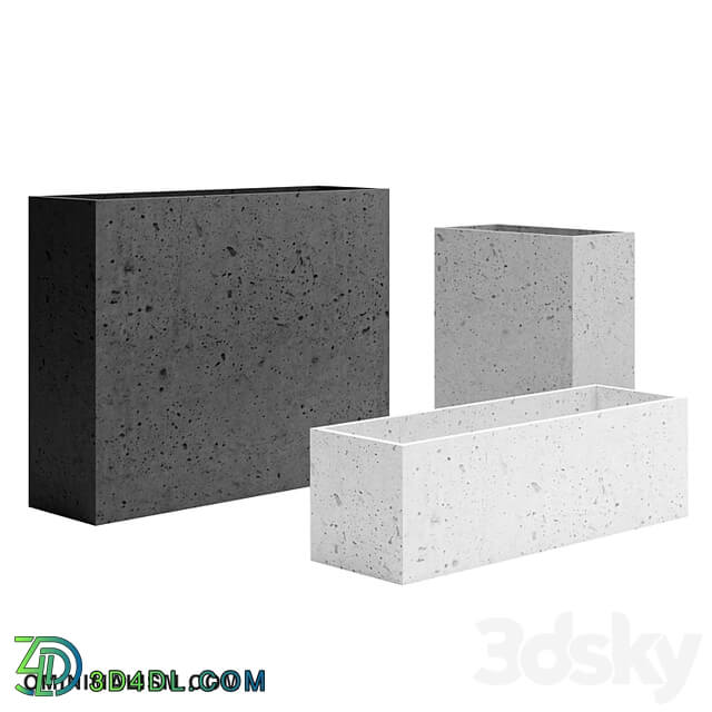 Rectangular concrete tubs Ominimalism