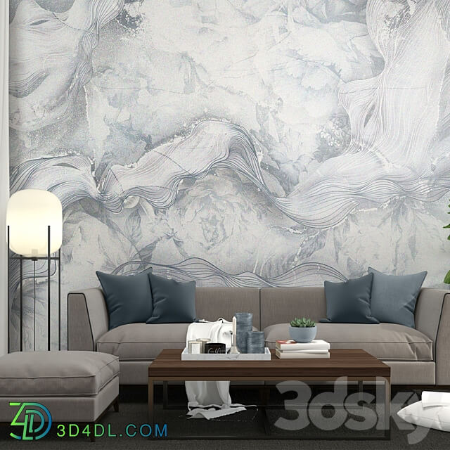 Wallpapers Magic flowers Designer wallpapers Panels Photowall paper Fresco 3D Models