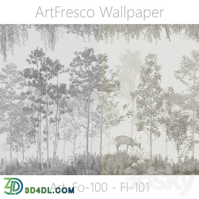 ArtFresco Wallpaper Designer seamless wallpaper Art. Fo 100 Fo 101OM 3D Models