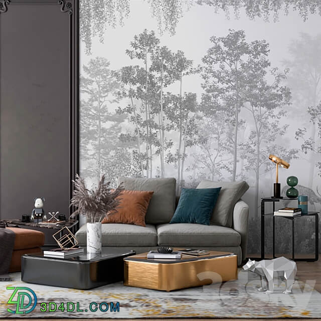 ArtFresco Wallpaper Designer seamless wallpaper Art. Fo 100 Fo 101OM 3D Models