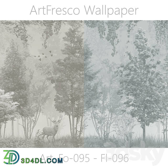 ArtFresco Wallpaper Designer seamless wallpaper Art. Fo 095 Fo 096 OM 3D Models