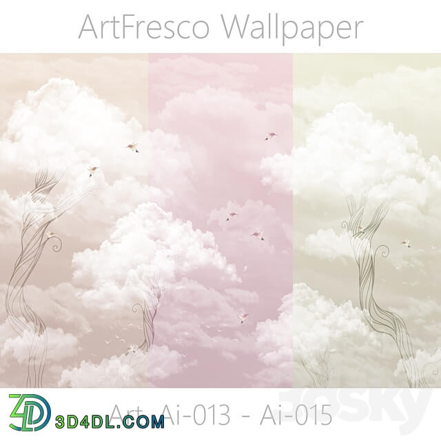 ArtFresco Wallpaper Designer seamless wallpaper Art. AI 013 AI 015 OM 3D Models