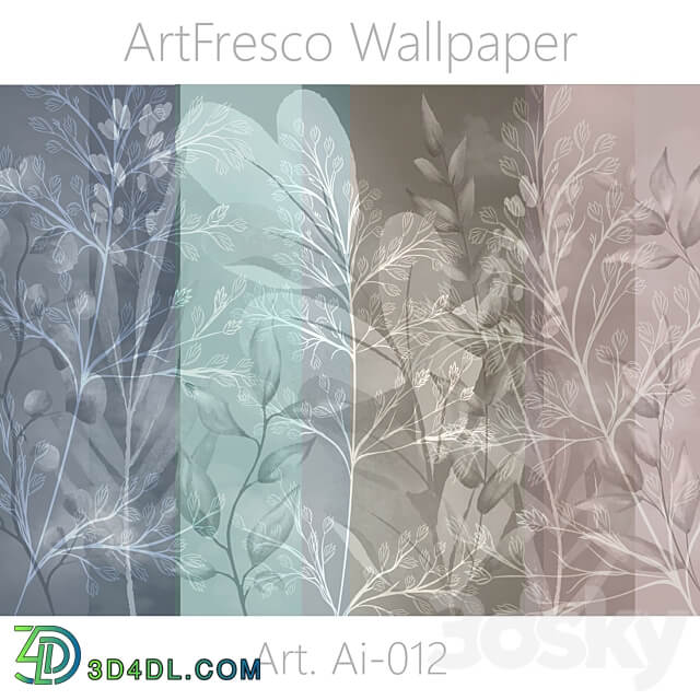 ArtFresco Wallpaper Designer seamless wallpaper Art. AI 012OM 3D Models