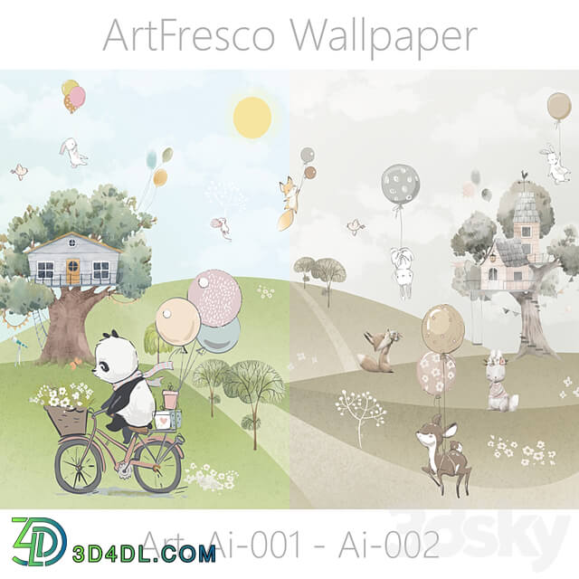 ArtFresco Wallpaper Designer seamless wallpaper Art. AI 001 to AI 002 OM