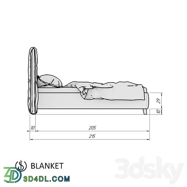 O.M. Bed BLANKET Bed 3D Models