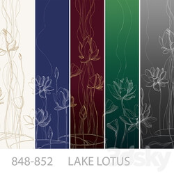 Wallpapers Lake Lotus Designer wallpapers Panels Photowall paper Mural 3D Models 