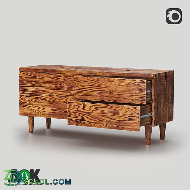 OM Vanity chest with 4 drawers 3D Models