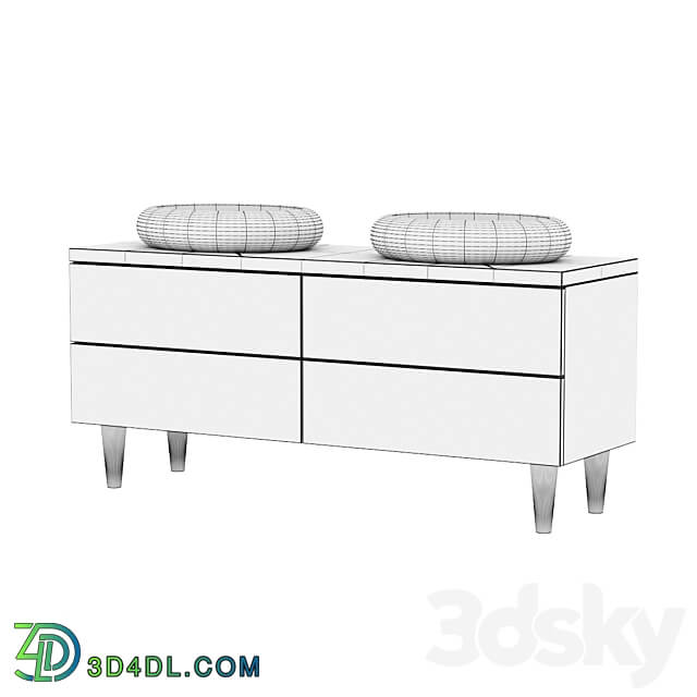 OM Vanity chest with 4 drawers 3D Models