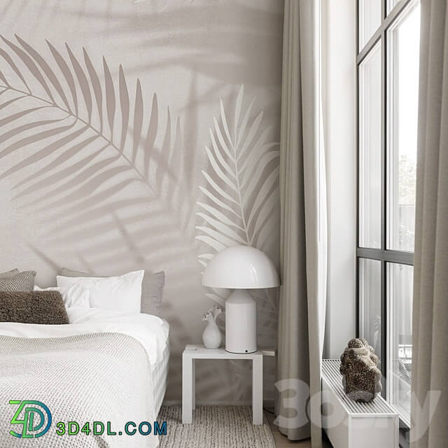 Creativille wallpapers 4213 Palm Leaves Shadows 3D Models