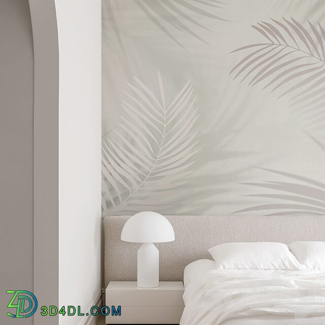 Creativille wallpapers 4213 Palm Leaves Shadows 3D Models