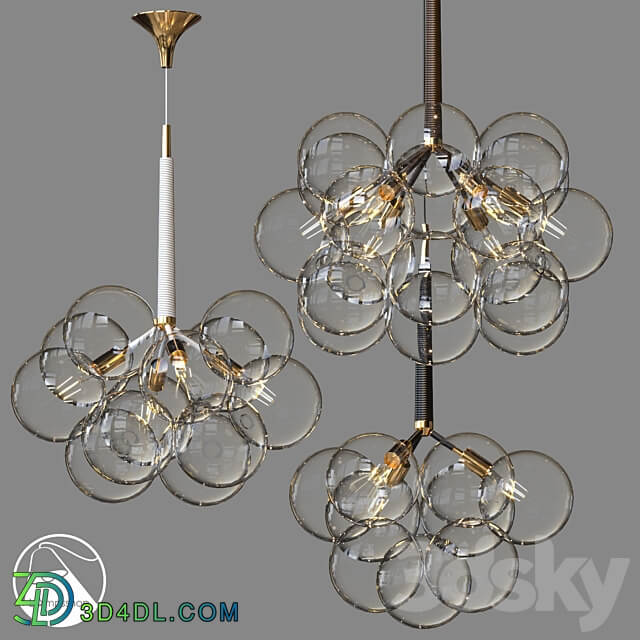 LampsShop.com PDL2027 Pendant Bubble X Large by Pelle Pendant light 3D Models