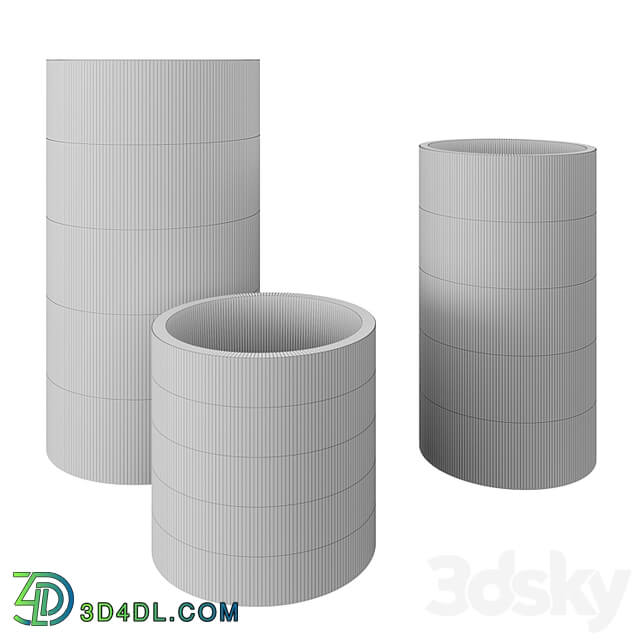 Round concrete tubs Ominimalism