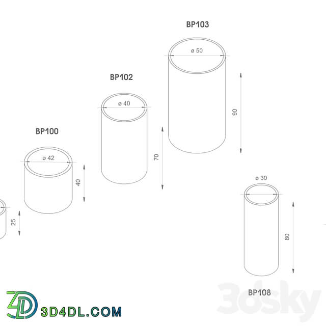 Round concrete tubs Ominimalism