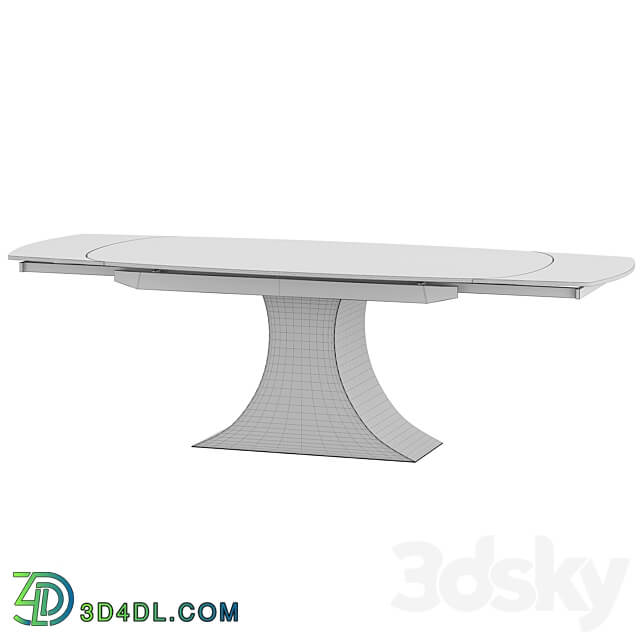 Palermo extendable table with ceramic top 3D Models