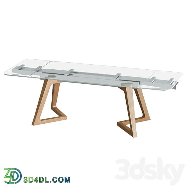 Eden table with glass top 3D Models