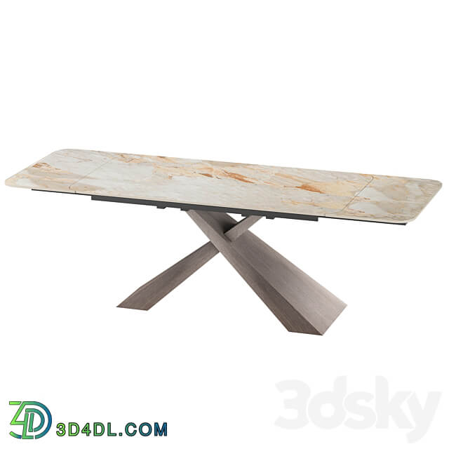 Torino extendable table with ceramic coating 3D Models