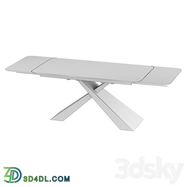 Torino extendable table with ceramic coating 3D Models