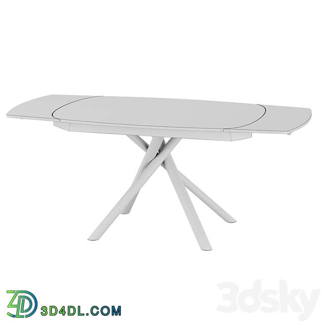 Salerno extendable table with ceramic top