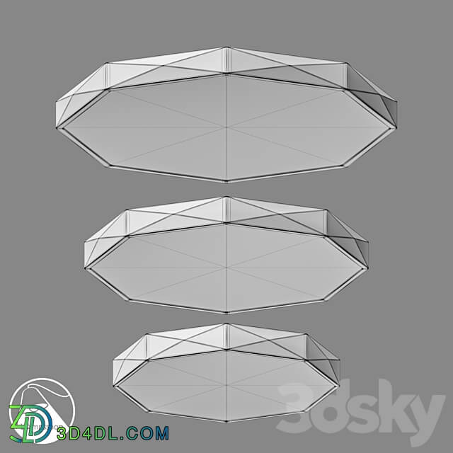 LampsShop.com PL3004 Chandelier MACAROON Shaped Ceiling lamp 3D Models