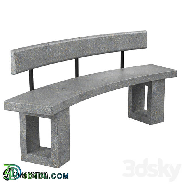 Bench Concretika SKM 180 with backrest Free