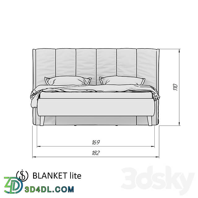 O.M. BLANKET bed Bed 3D Models