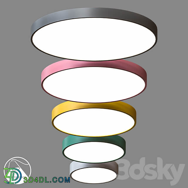 LampsShop.com PL3008 Ceiling Lamp CIRCLE Color Ceiling lamp 3D Models