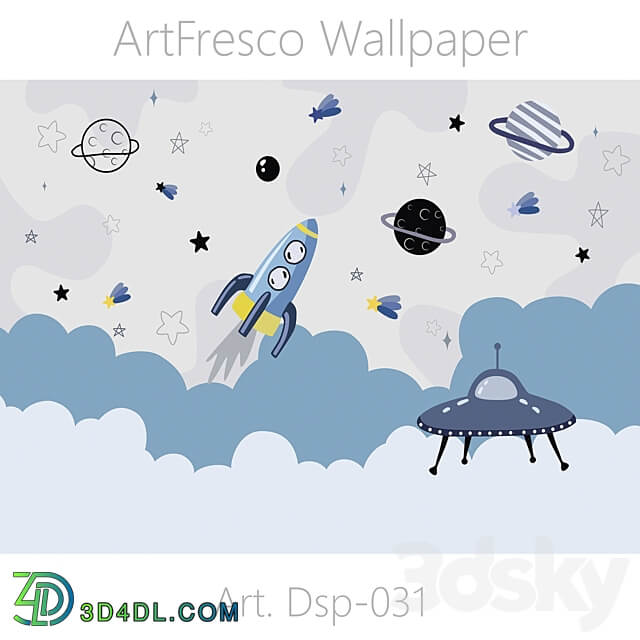 ArtFresco Wallpaper Designer seamless wallpaper Art. Dsp 032 3D Models