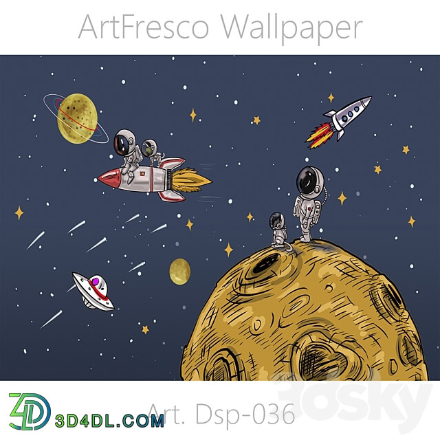 ArtFresco Wallpaper Designer seamless wallpaper Art. Dsp 036 OM 3D Models