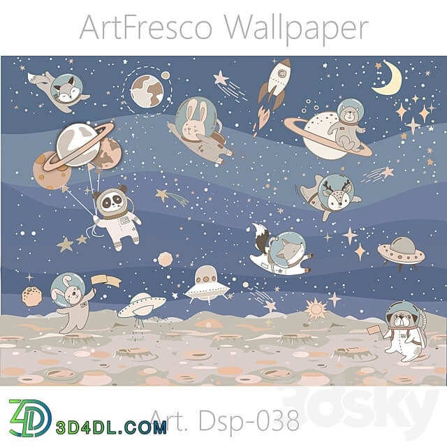 ArtFresco Wallpaper Designer seamless wallpaper Art. Dsp 038OM 3D Models