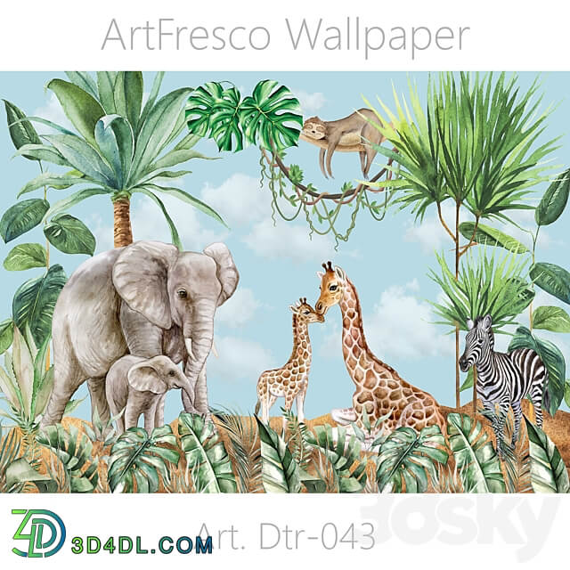ArtFresco Wallpaper Designer seamless wallpaper Art. Dtr 043 OM 3D Models