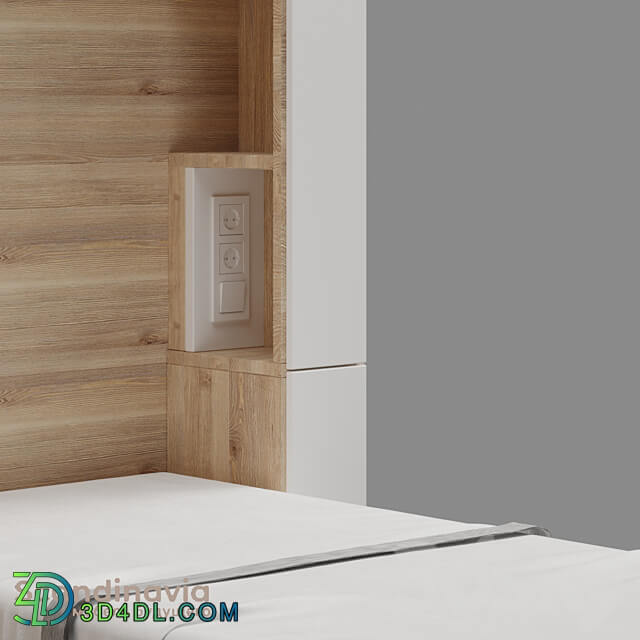 Scandinavia wardrobe beds Wardrobe Display cabinets 3D Models