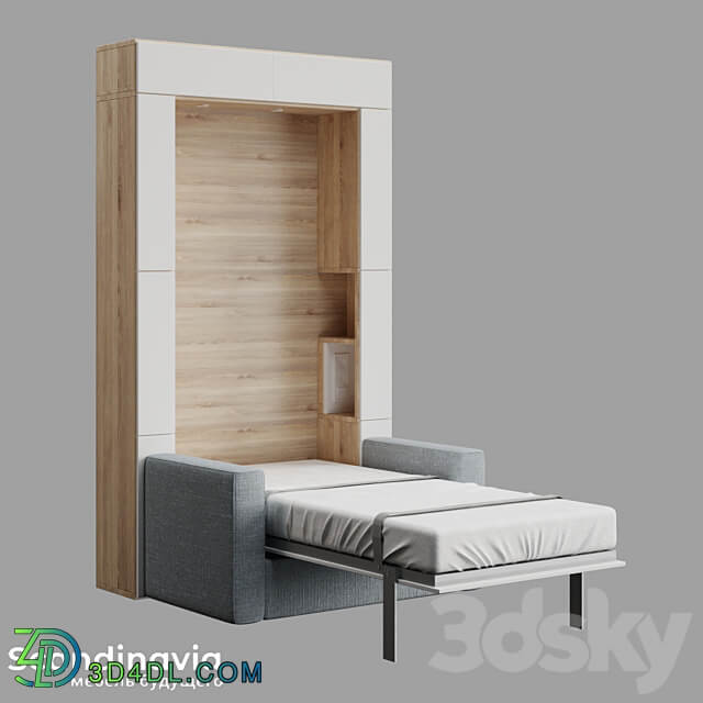 Scandinavia wardrobe beds Other 3D Models