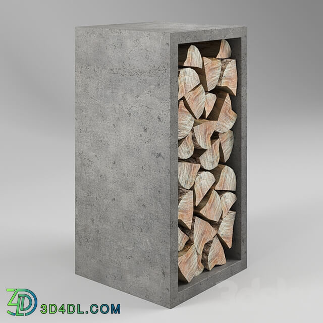 Concrete firewood rack Concretika 90cm free