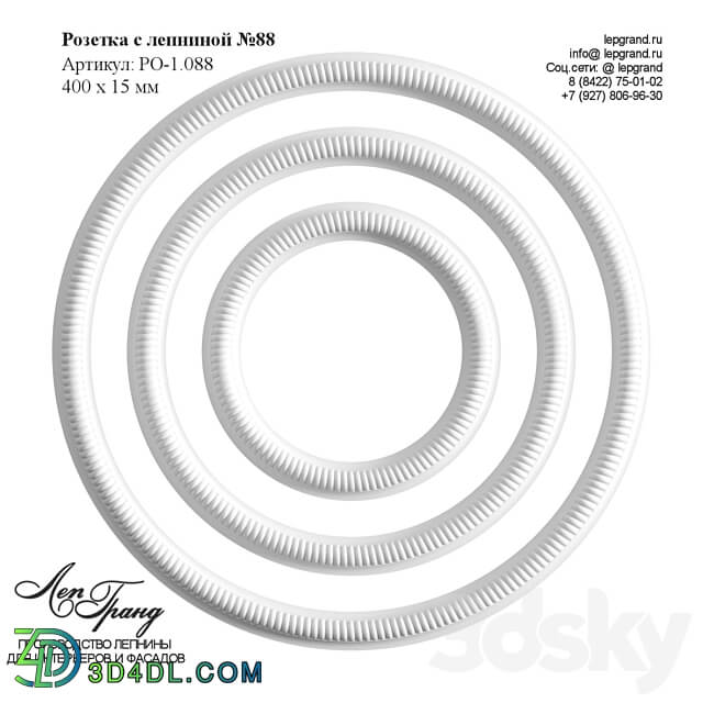 lepgrand.ru Rosette with stucco 88 3D Models