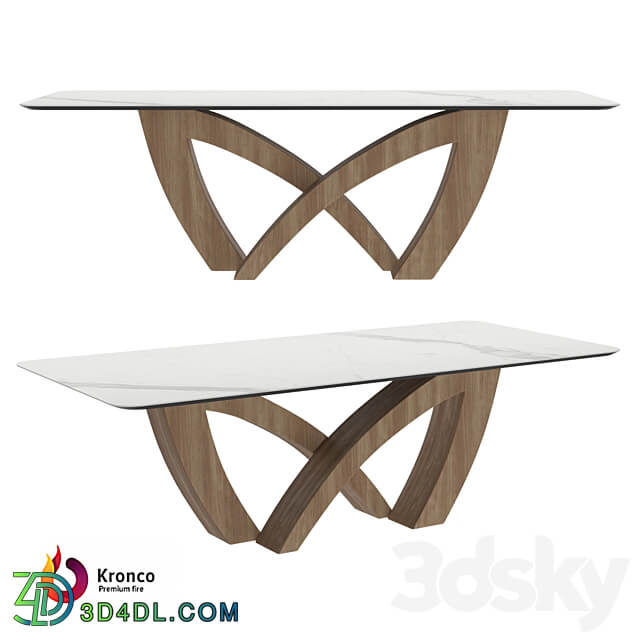 Kronco Arch Porcelain Stoneware Dining 3D Models