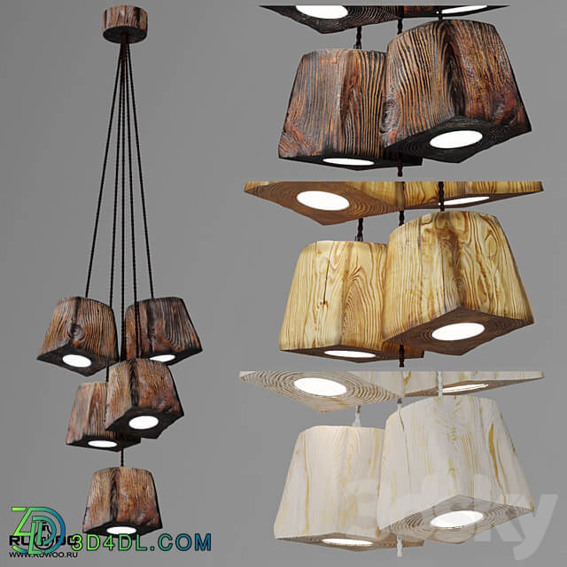 Querk LED 05 by Ruwoo OM Pendant light 3D Models