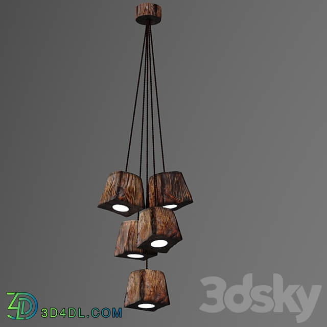 Querk LED 05 by Ruwoo OM Pendant light 3D Models