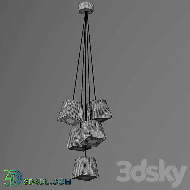 Querk LED 05 by Ruwoo OM Pendant light 3D Models