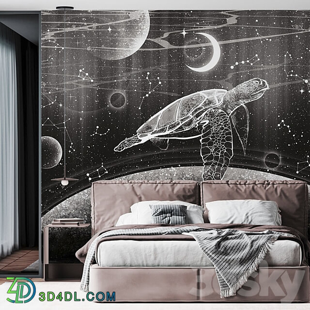 Creativille wallpapers 2770 Space Fantasy with Turtle 3D Models