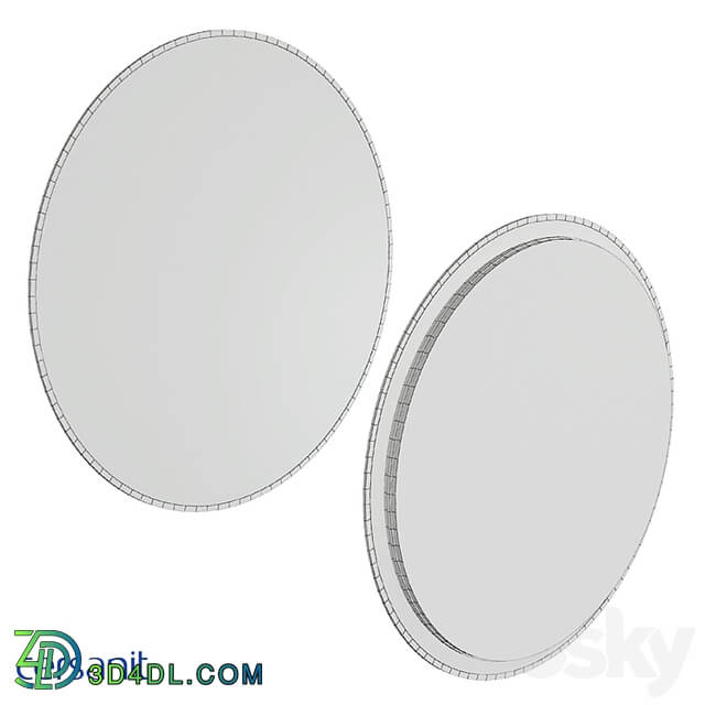 Mirror Cersanit ECLIPSE smart 80x80 with light round in black frame A64147