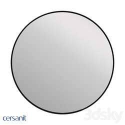 Mirror Cersanit ECLIPSE smart 90x90 with light round in black frame A64148 