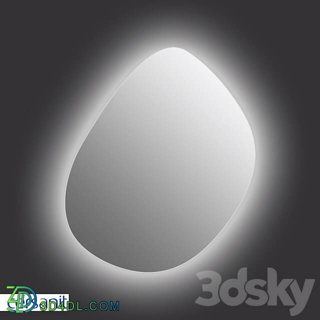 Mirror Cersanit ECLIPSE smart 76x90 with organic lighting A64152 3D Models