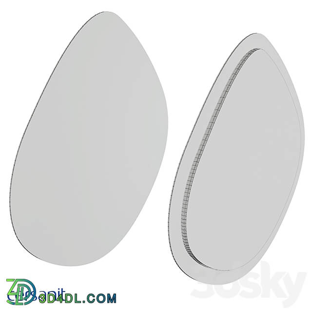 Mirror Cersanit ECLIPSE smart 76x90 with organic lighting A64152 3D Models
